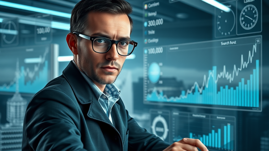 SEO for construction companies, specialist tracking SEO dashboards, London skyline in background