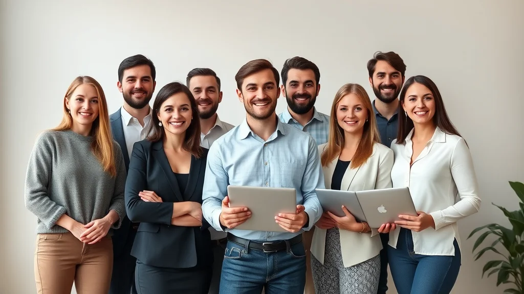 London business team headshots and company logos in a business listing for small businesses