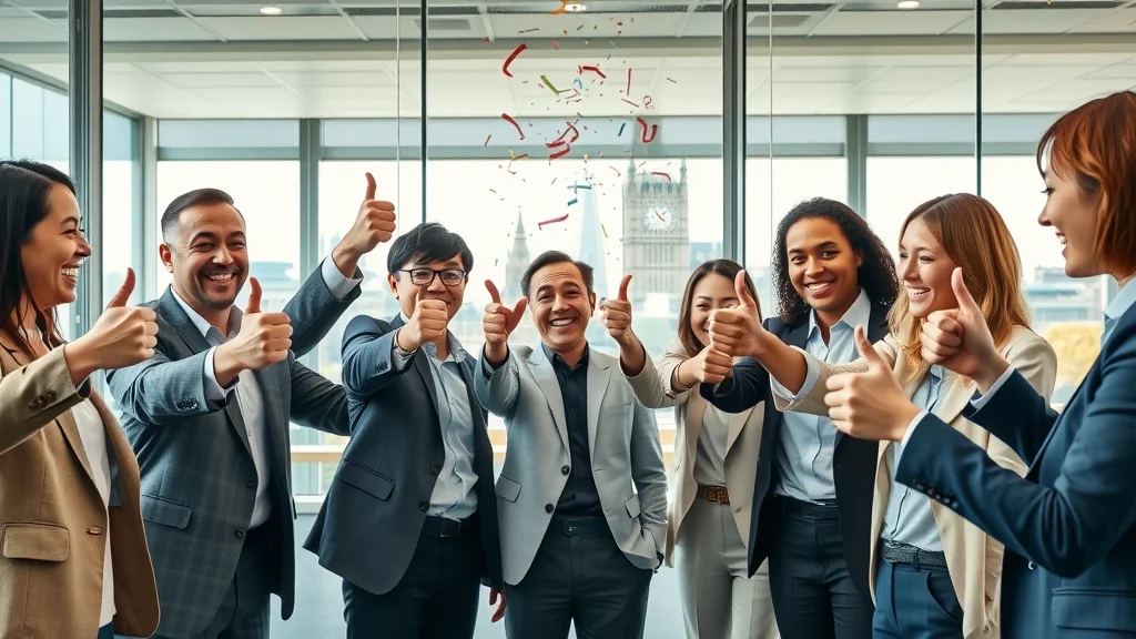 Celebrating London business team succeeding with a business directory listing strategy