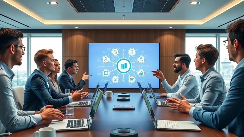 Marketing team brainstorming video production, social media, and content strategies in a London boardroom.