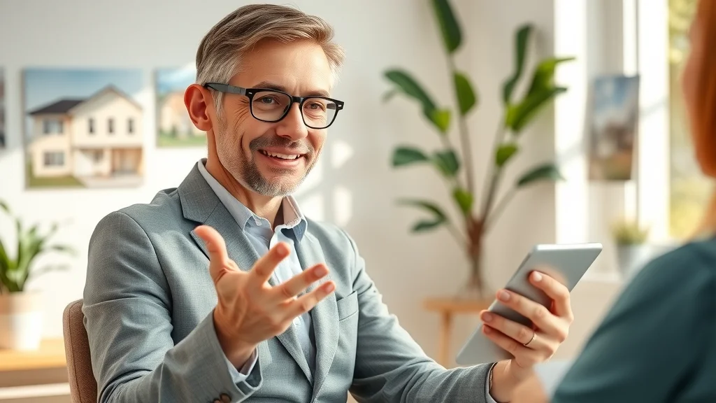 Professional real estate agent connecting with clients using paid website traffic to get more website visitors