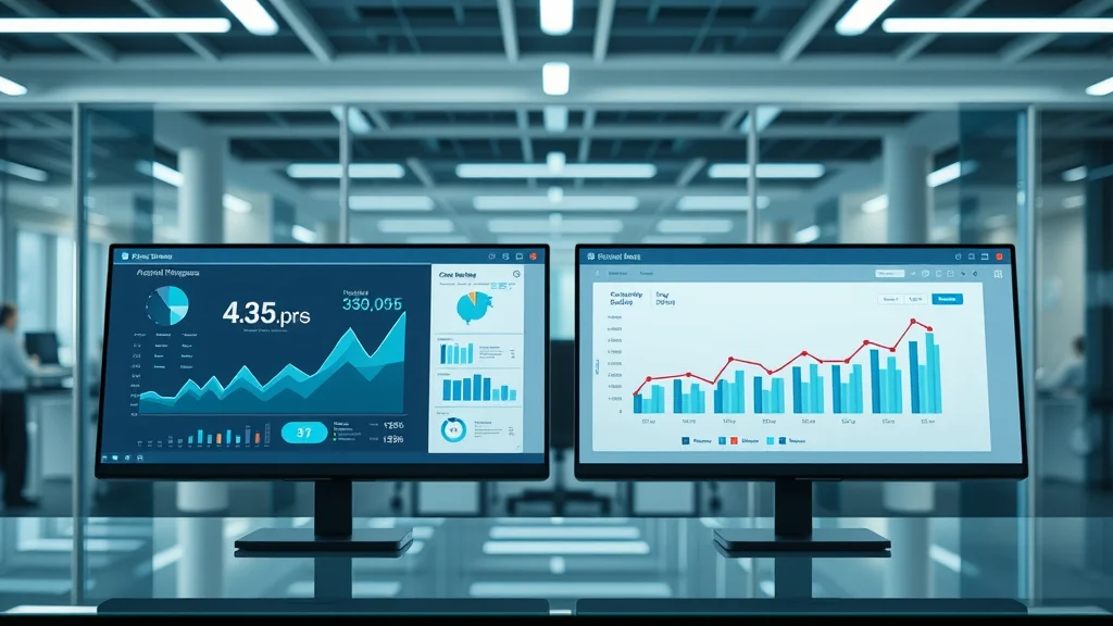 Comparative layout of analytics software icons and interfaces — digital screens showing multiple platform UIs for analytics tools