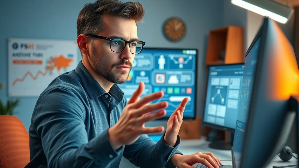Marketer setting up automated email campaign workflow on computer using marketing automation software