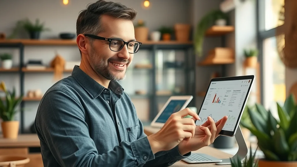 Small business owner using helpdesk dashboard reviewing tickets, exemplifying effective customer service and support solutions